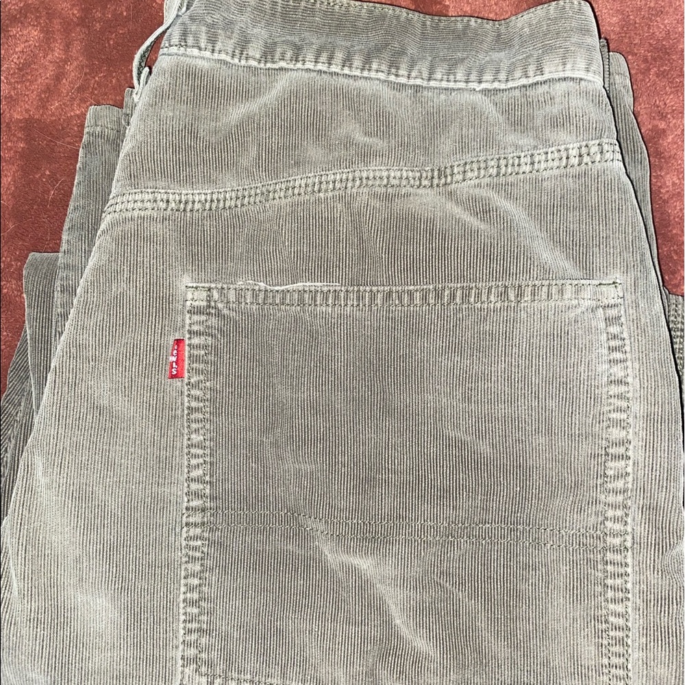 Army green corduroy Levi pants